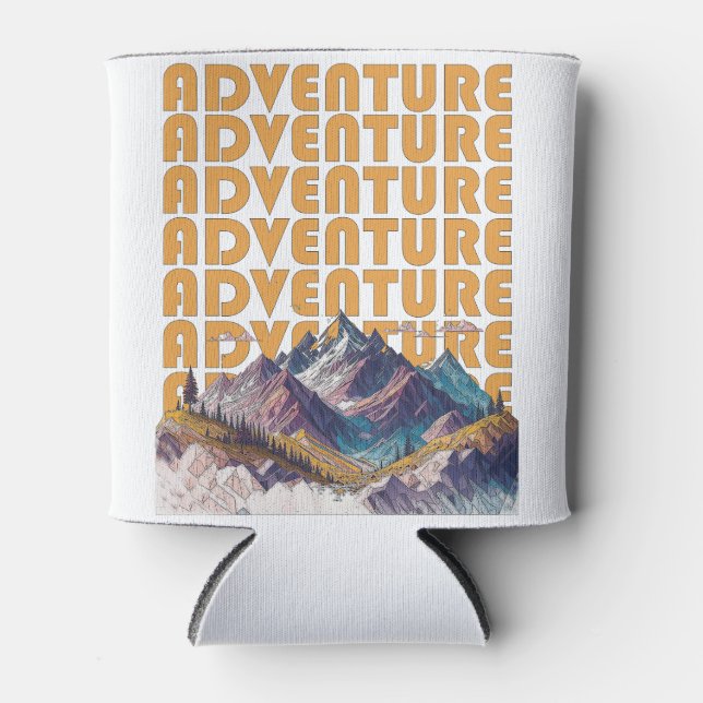 Adventure mountain design can cooler (Front)