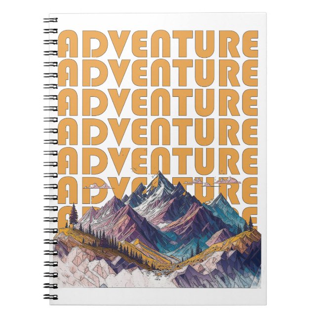 Adventure mountain design notebook (Front)