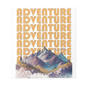 Adventure mountain design notepad
