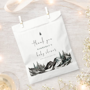 Adventure Mountain Forest Baby Shower Thank You Favour Bags