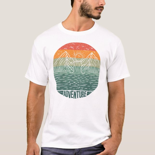 Adventure mountain lake T-Shirt (Front)