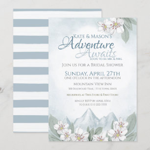 Adventure Mountain Laurel Bridal Shower Invitation