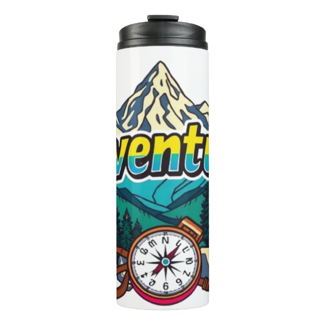Adventure Mountain – Outdoor Hiking Nature Design  Thermal Tumbler (Front)