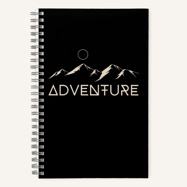 Adventure Mountains Moon Notebook (Front)