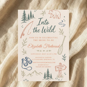 Adventure National Park Woodland Bridal Shower Invitation