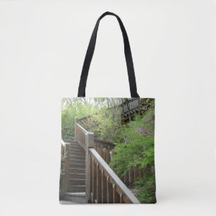 Adventure on the Path Less Travelled on a Tote Bag