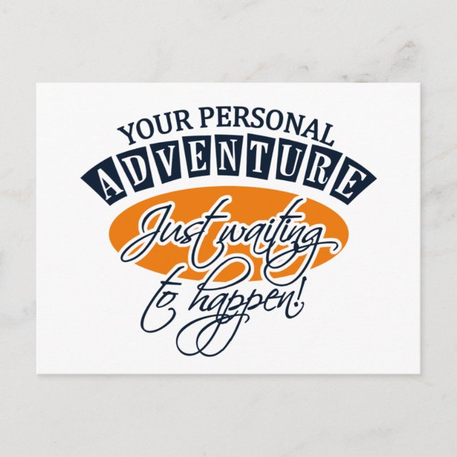 ADVENTURE postcard - customisable (Front)