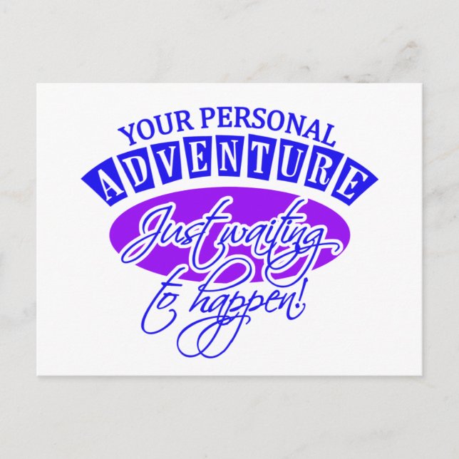ADVENTURE postcard - customisable (Front)