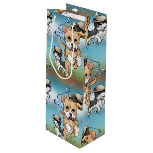 Adventure Pup and Kitty Wine Gift Bag