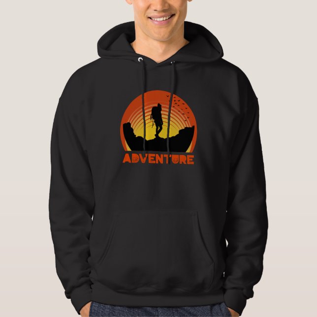 Adventure Retro Summer Sunset Hoodie (Front)