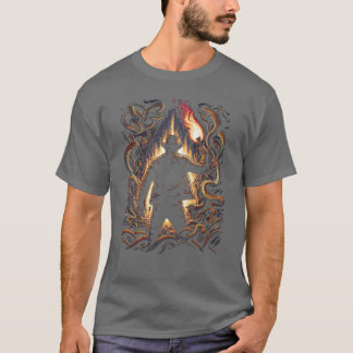 Adventure Seeker with Torch Amidst Snakes Adventur T-Shirt