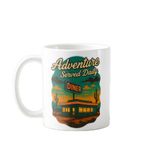Adventure Served Daily Retro Diner Print