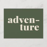Adventure | Simple Inspirational Quote Green 