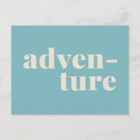 Adventure | Simple Inspirational Travel Quote Blue