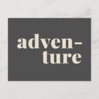 Adventure | Simple Inspirational Travel Quote Grey