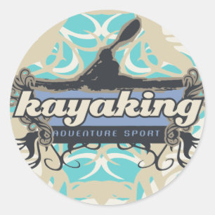Adventure Sport Kayaking Tshirts and Gifts Classic Round Sticker