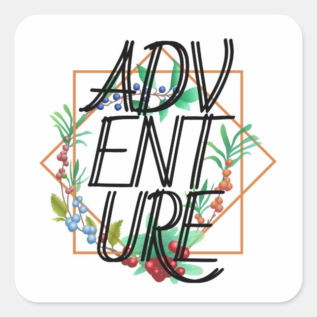 Adventure Square Sticker (Front)