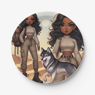 Adventure & Style Wolf Paper Plate