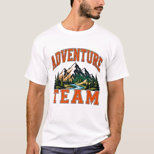 🏔️ Adventure Team Staff Typography 👕 T-Shirt (Front)