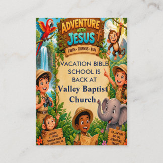 Adventure-Themed Vacation Bible School Invitations