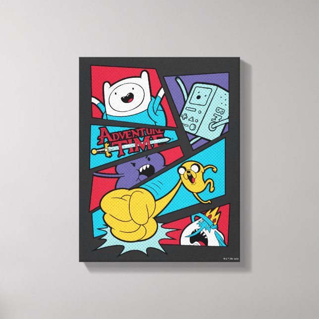 Adventure Time | Action Panel Graphic Canvas Print (Front)