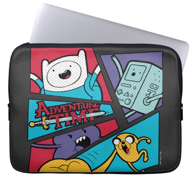 Adventure Time | Action Panel Graphic Laptop Sleeve (Front)
