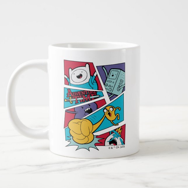Adventure Time | Action Panel Graphic Large Coffee Mug (Left)