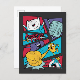 Adventure Time   Action Panel Graphic Postcard