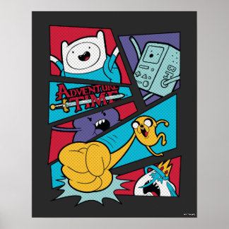 Adventure Time | Action Panel Graphic Poster