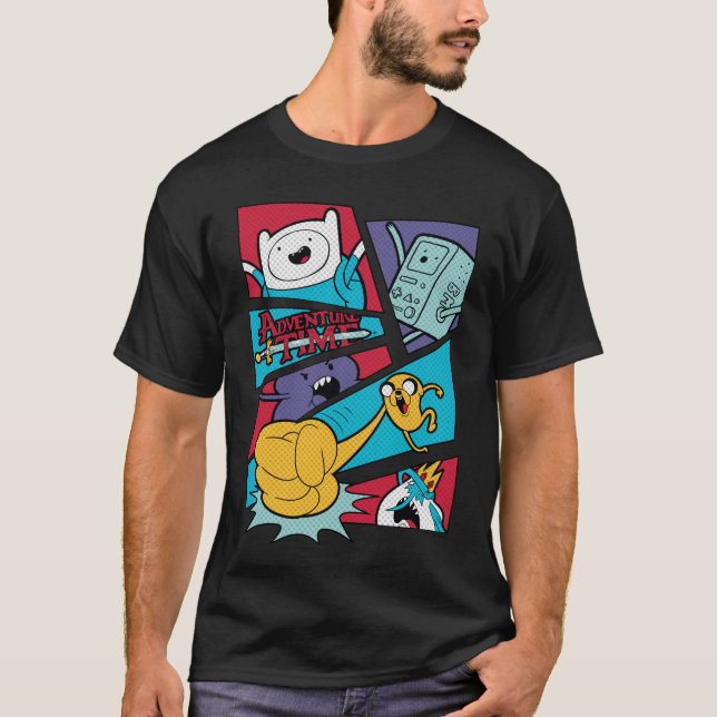 Adventure Time | Action Panel Graphic T-Shirt (Front)