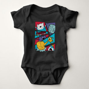 Adventure Time   Action Panel Graphic T-Shirt Baby Bodysuit