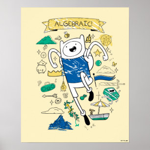 Adventure Time   "Algebraic" Finn Sketch Poster