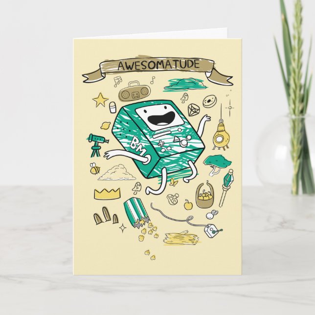 Adventure Time | "Awesomatude" BMO Sketch Card (Front)