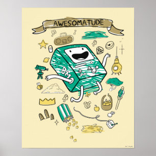 Adventure Time   "Awesomatude" BMO Sketch Poster