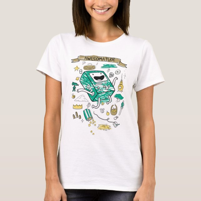Adventure Time | "Awesomatude" BMO Sketch T-Shirt (Front)