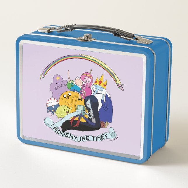 Adventure Time | BMO Group Graphic Metal Lunch Box (Front)