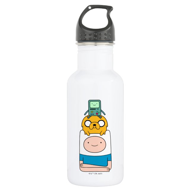 Adventure Time | BMO, Jake, & Finn 532 Ml Water Bottle (Front)