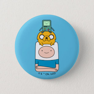 Adventure Time   BMO, Jake, & Finn 6 Cm Round Badge