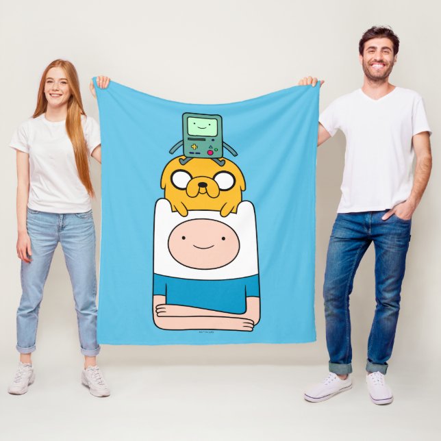 Adventure Time | BMO, Jake, & Finn Fleece Blanket (In Situ)