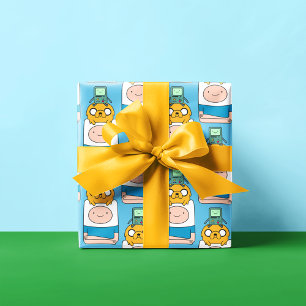 Adventure Time   BMO, Jake, & Finn Wrapping Paper Sheet