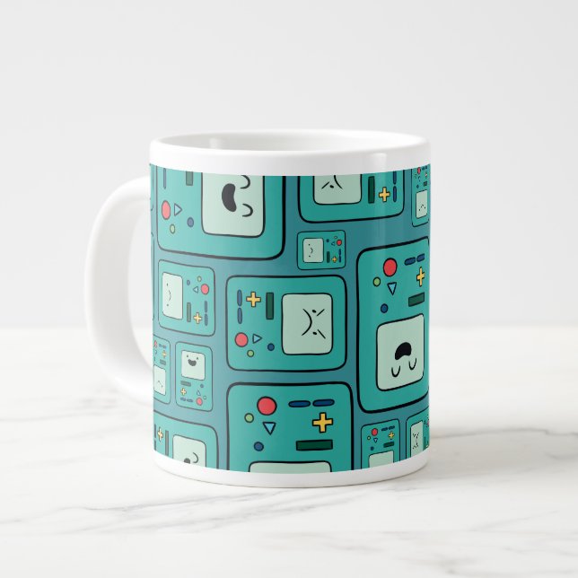 Adventure Time | BMO Pattern Large Coffee Mug (Front Left)