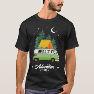 Adventure Time Camping in Forest T-Shirt