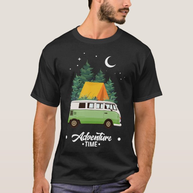Adventure Time Camping in Forest T-Shirt (Front)