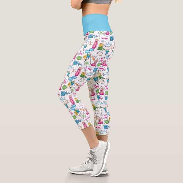 Adventure Time | Character Call-Out Pattern Capri Leggings (Left)