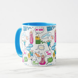 Adventure Time Character Call-Out Pattern Mug