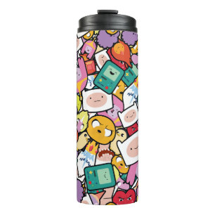 Adventure Time   Character Toss Pattern Thermal Tumbler