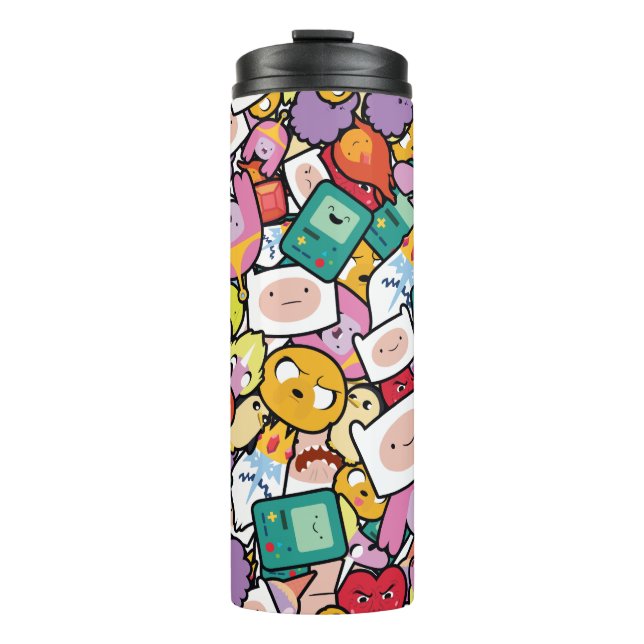 Adventure Time | Character Toss Pattern Thermal Tumbler (Front)