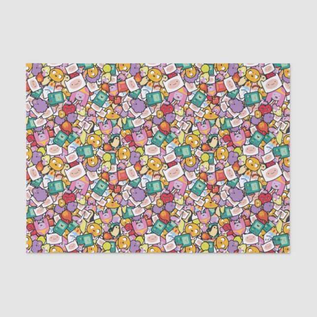 Adventure Time | Character Toss Pattern Tissue Paper (Front)