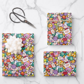 Adventure Time | Character Toss Pattern Wrapping Paper Sheet