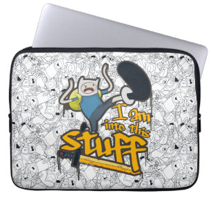 Adventure Time   Finn "I Am Into This Stuff" Laptop Sleeve